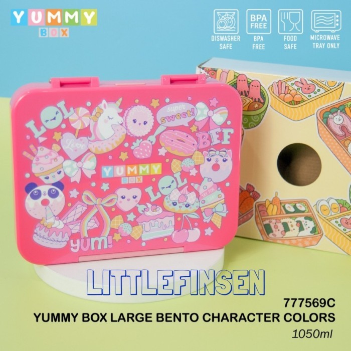 YUMMY BOX large character lunch box/kotak makan yummy box unicorn bola