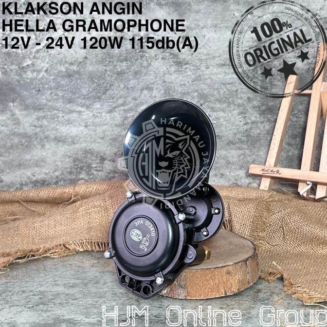 KLAKSON ANGIN HELLA AIR HORN GRAMOPHONE TRUCK SCANIA VOLVO 12V - 24V