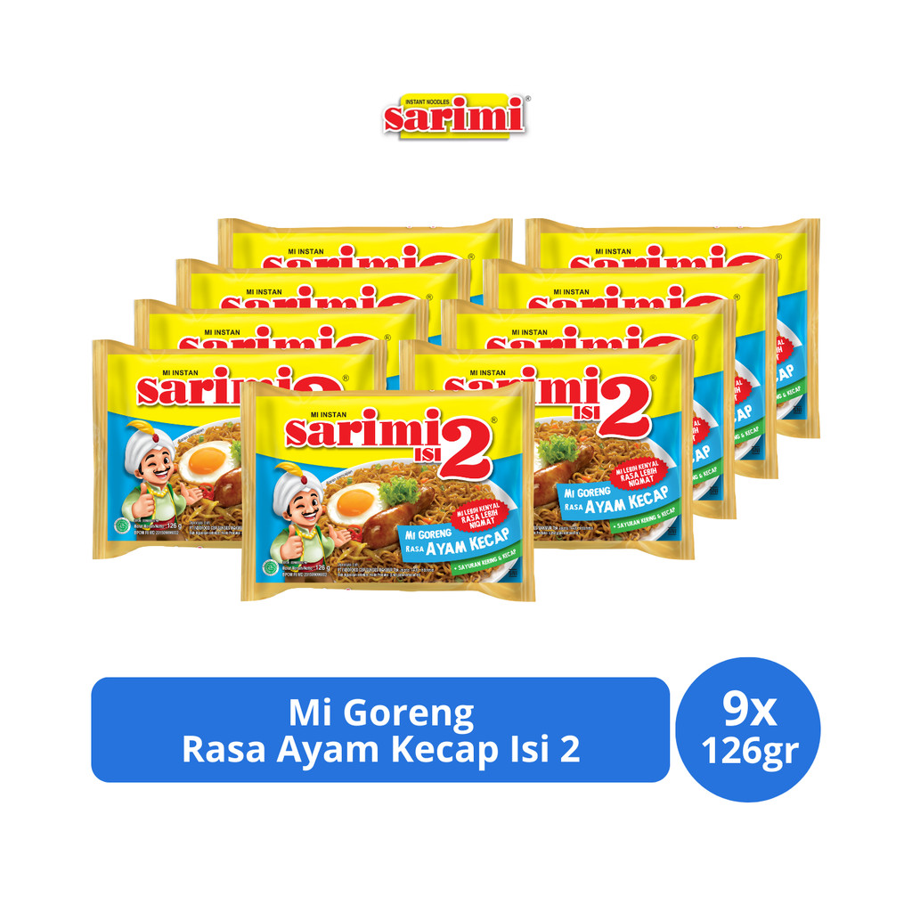 

Sarimi Mi Goreng Rasa Ayam Kecap Isi 2 126gr x 9 pcs