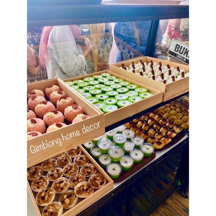 TERBAIK Box Donat Kayu Wadah Donat Kotak Donat Kayu Tempat Donat Tutup