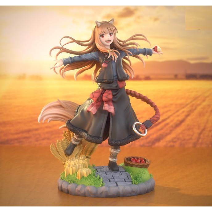 Tersedia Holo Spice And Wolf Cheerful Resin Kit Figure
