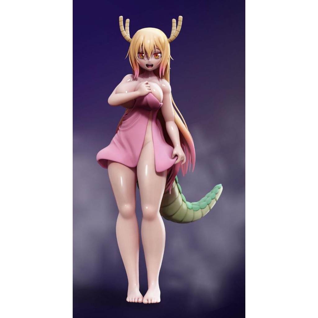 Tersedia Tohru Dragon Maid Towel Ver Resin Kit Figure