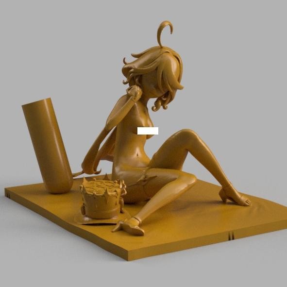 Tersedia Furina Focalors Genshin Impact Pen Holder Resin Kit Figure
