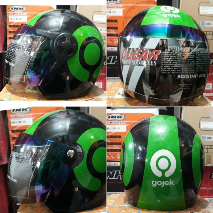 KACA HELM GOJEK NEW PELANGI VISOR HELM GOJEK