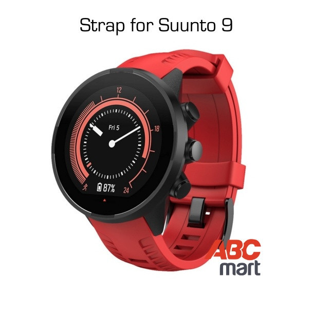 STRAP FOR SUUNTO 9 BARO WATCH - TALI JAM SPORT SUUNTO - RED