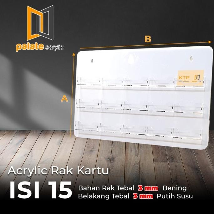 

TERLARIS - Rak Kartu KTP Isi 15 Bahan Acrylic / Akrilik