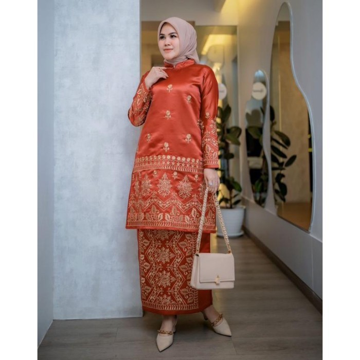 Ekstra Set Baju Kurung Bordir - Baju Kurung Modern - Kebaya Modern - Kebaya Baju Kurung Padang -