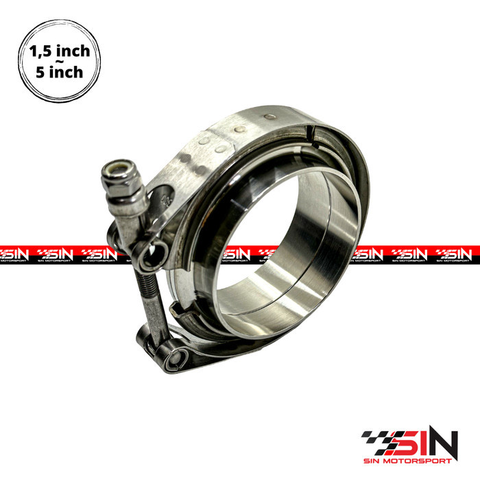 Klem Knalpot Mobil Stainless Steel 2 2.5 3 inch / V Band Clamp Kit