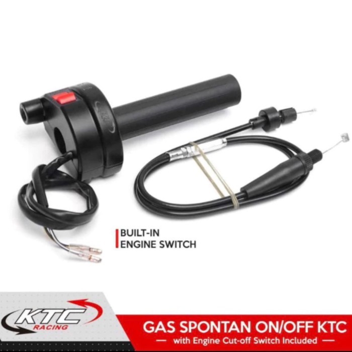 GAS SPONTAN KTC RACING HITAM ON/OFF RXKING NINJA 150 RR