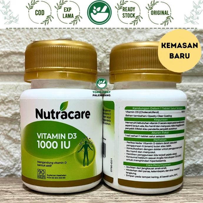 BRG BARU Nutracare Vitamin D3 1000 IU 90 Tablet d3 1000iu Cholecalciferol NUTRA