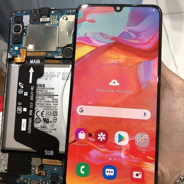 LCD SAMSUNG A70 2019 A 70 A705 ORI FULLSET+ FRAME ORI