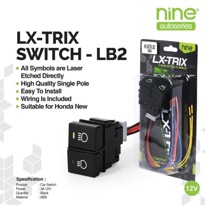 sale saklar mobil honda foglamp lampu tembak laser nine lx-trix lb2 3 mode