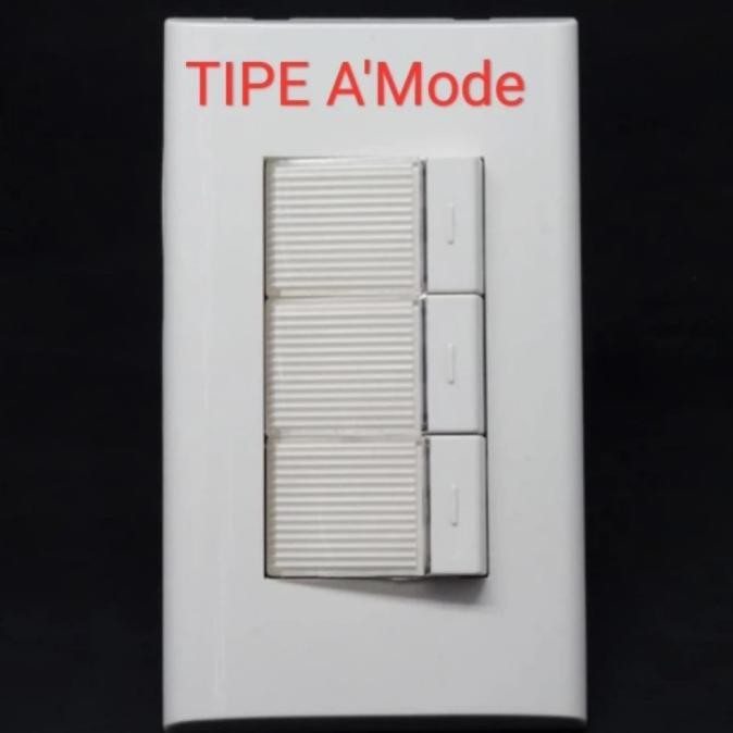 Original Panasonic Cosmo Art Saklar Triple Lampu / Saklar Triple illuminasi