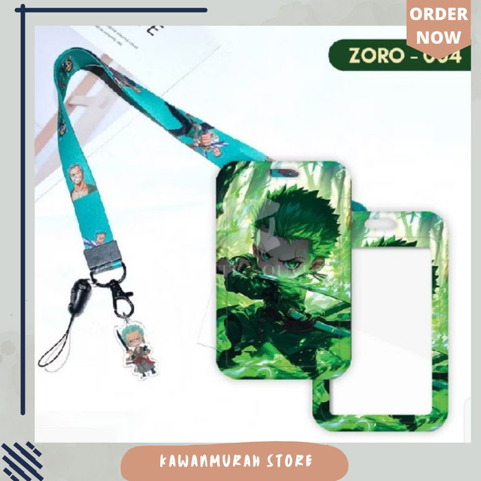 

Sale Id Card Holder Motif Zoro One Piece / Nametag Zoro / Lanyard Zoro