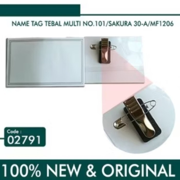 

Sale [ Murah Pack Isi 50 ] Id Card Name Tag Multi 101 Nametag Tebal Dus Merah