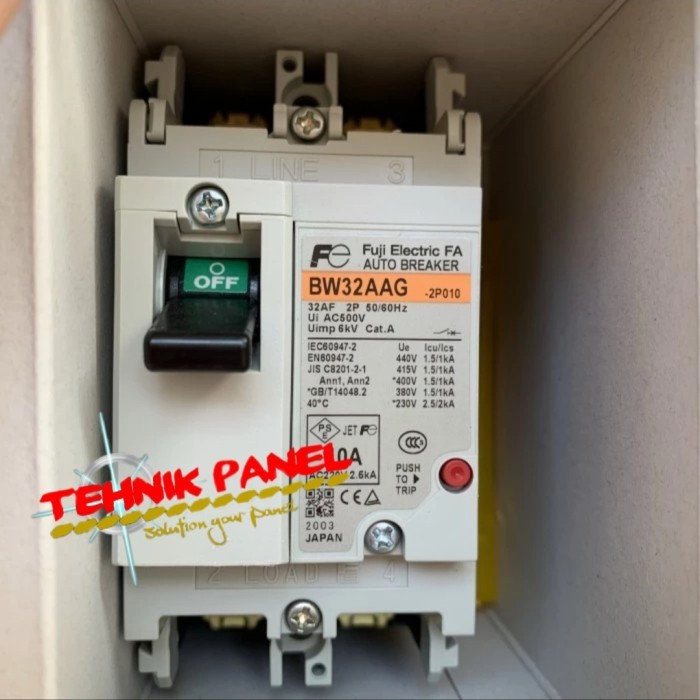 Mccb 2P 20A Fuji Electric Bw32Aag / Mccb Fuji Electric