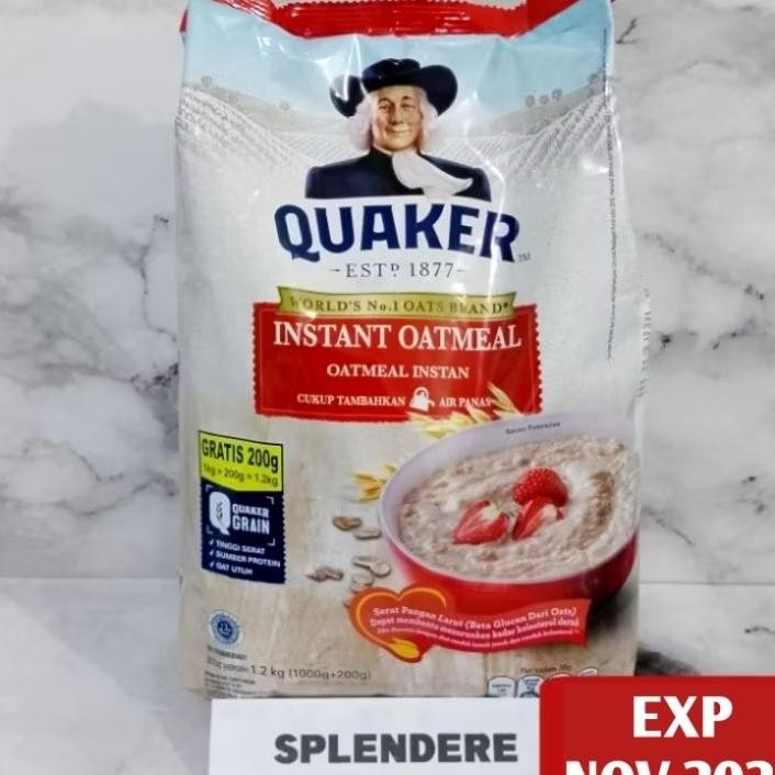 

Quaker Instant Oatmeal 1200 Gr Exp Terbaru / Quaker Instant Oatmeal 1.2 Kg