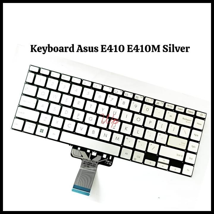 Keyboard Laptop Asus E410 E410M E410Ma K413 Silver