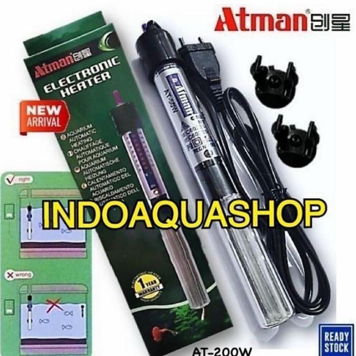 BEBAS ONGKIR - Atman Heater 50W 75W 100W 150W 200W Penghangat Air Akuarium Lampu