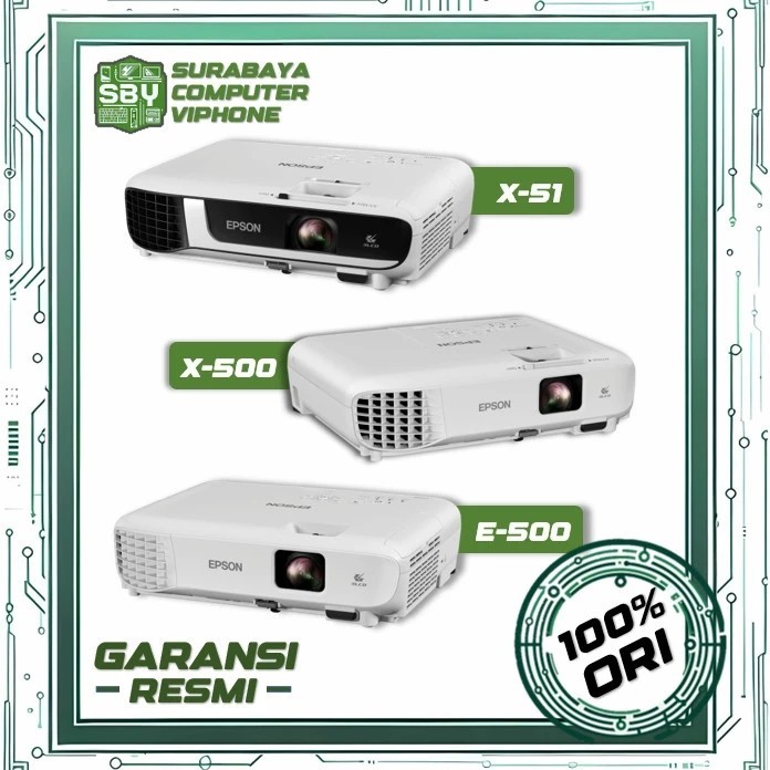 PROMO Proyektor Epson EB-X500, EB-E500, EB-X51, EB-W51, EB-E600, EB-X600 3LCD Garansi Resmi