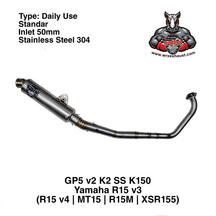Knalpot WRX GP5 V2 SS K150 R15 V3