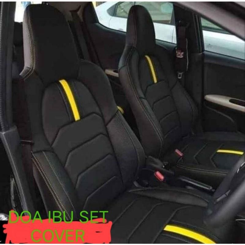 Sarung Jok Mobil Brio Bahan Embiteck 2015 2016 2017 2018 2019 2020 2021 Ful Set