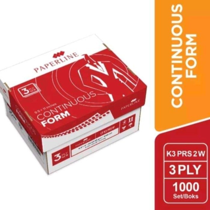 

KERTAS CONTINUOUS FORM 3 PLY NCR 9.5 X 11/2 PRS BAGI DUA WARNA PMK
