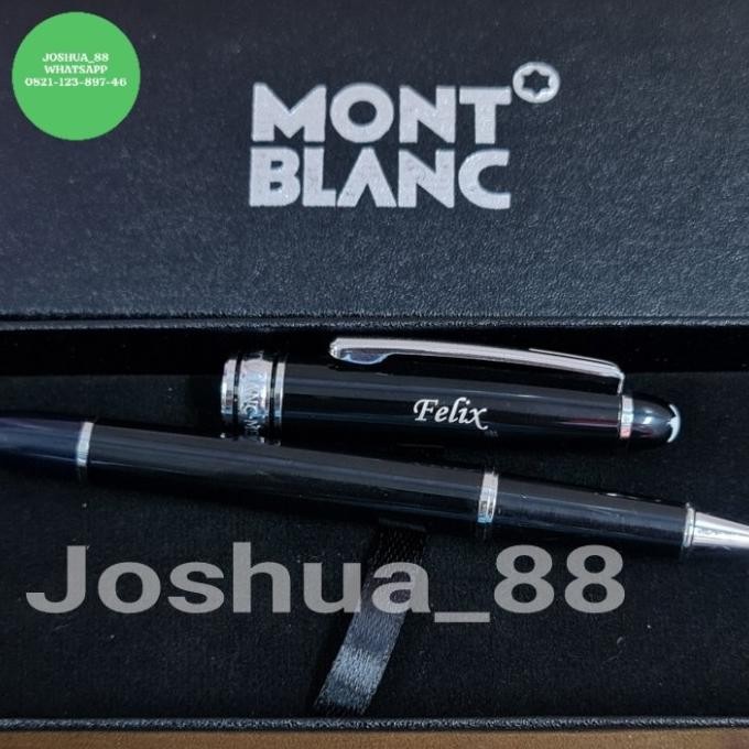 

Pulpen Mewah Mont Blnc Misterstuk Black Silver Exclusive Bisa Ukir Nama Logo Sendiri