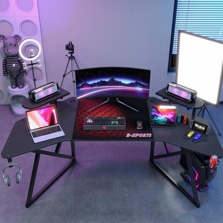 Meja Gaming Meja Komputer Besar Gaming Desk Premium