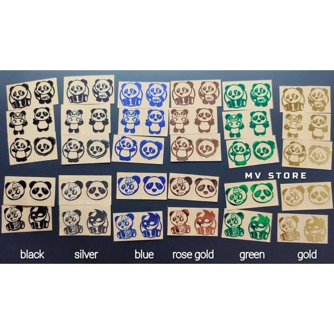 Terlaris Sticker | Stiker Metal Wick'D Panda | 10 Pcs