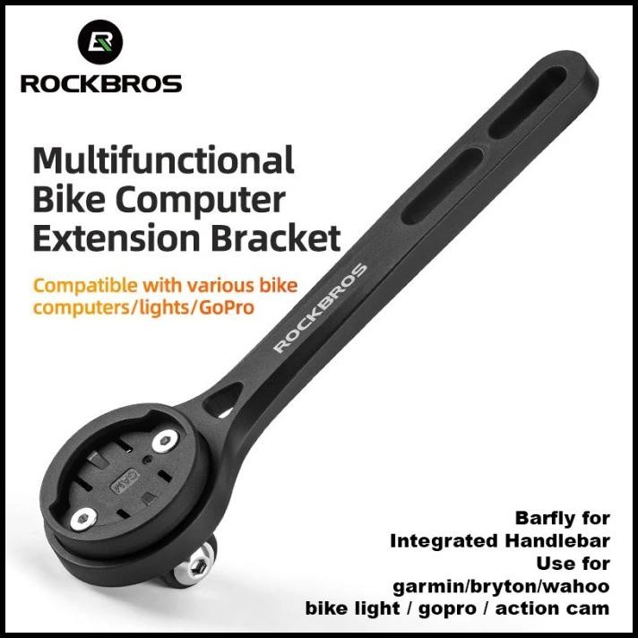 Rockbros 29210012002 Integrated Roadbike Handlebar Mount Carbon Barfly Mounting Gps