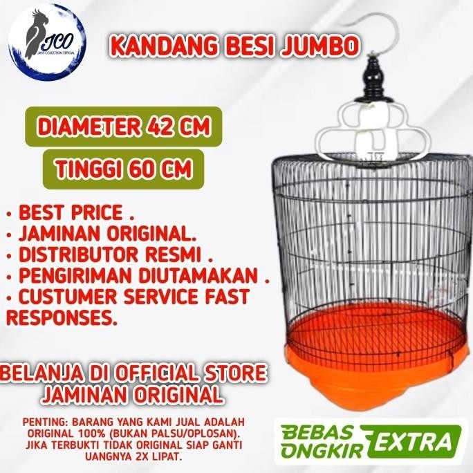 promo  sangkar burung besi jumbo kandang murai besi sangkar burung