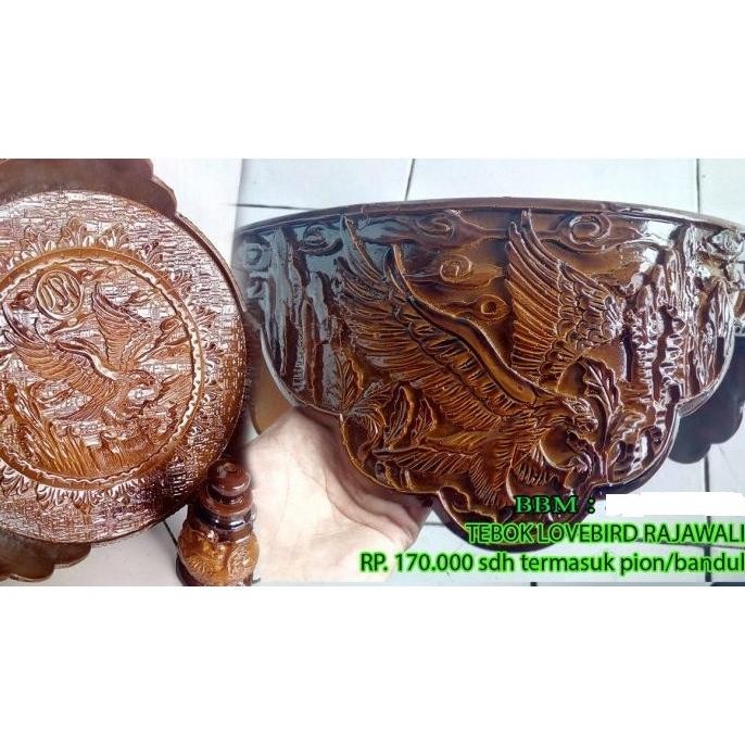 Tebok Sangkar Lovebird Ukir