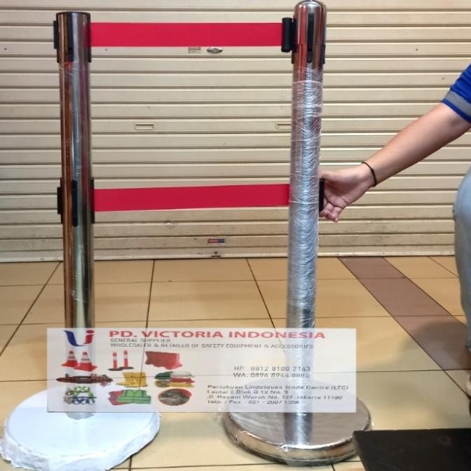 

BEBAS ONGKIR - Tiang antrean pita 2/ qline double pita