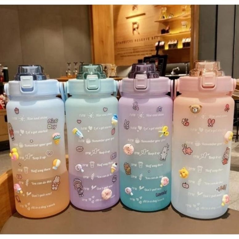 botol viral botol 2 liter botol air minum botol minum gradasi rainbow