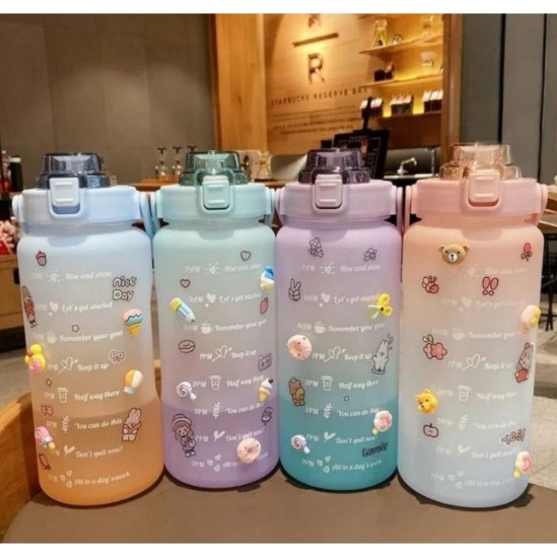 botol viral botol 2 liter botol air minum botol minum gradasi rainbow