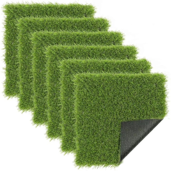 Fantasy Miniatur Karpet Rumput Sintetis 25Mm Rumput Palsu Potongan