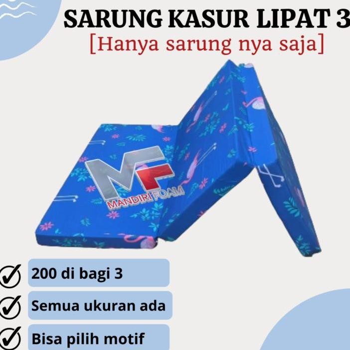 Sarung Kasur Lipat 3 Resleting Inoac Tebal 5Cm,10Cm,15Cm Dan 20Cm Sarung Kasur Lipat