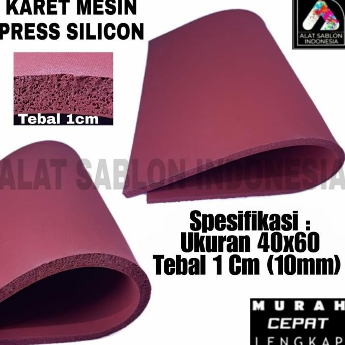 harga mesin press sablon dtf KARET MESIN PRESS 40X60 KARET SILIKON SPONGE ALAT SABLON AUL