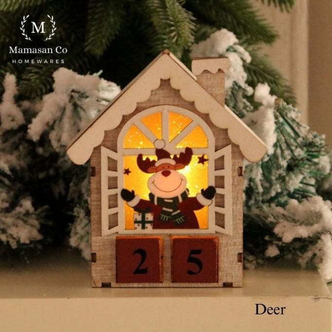 

~~~~~] Christmas Wooden Calender Light Decoration | Dekorasi Natal Xmas Kalender Kayu CMH0034