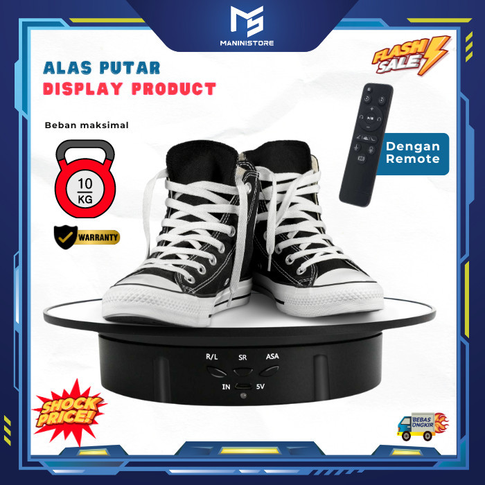TERMURAH - Alas Putar Rotating Display Product Fotografi Besar Mirror with Remote