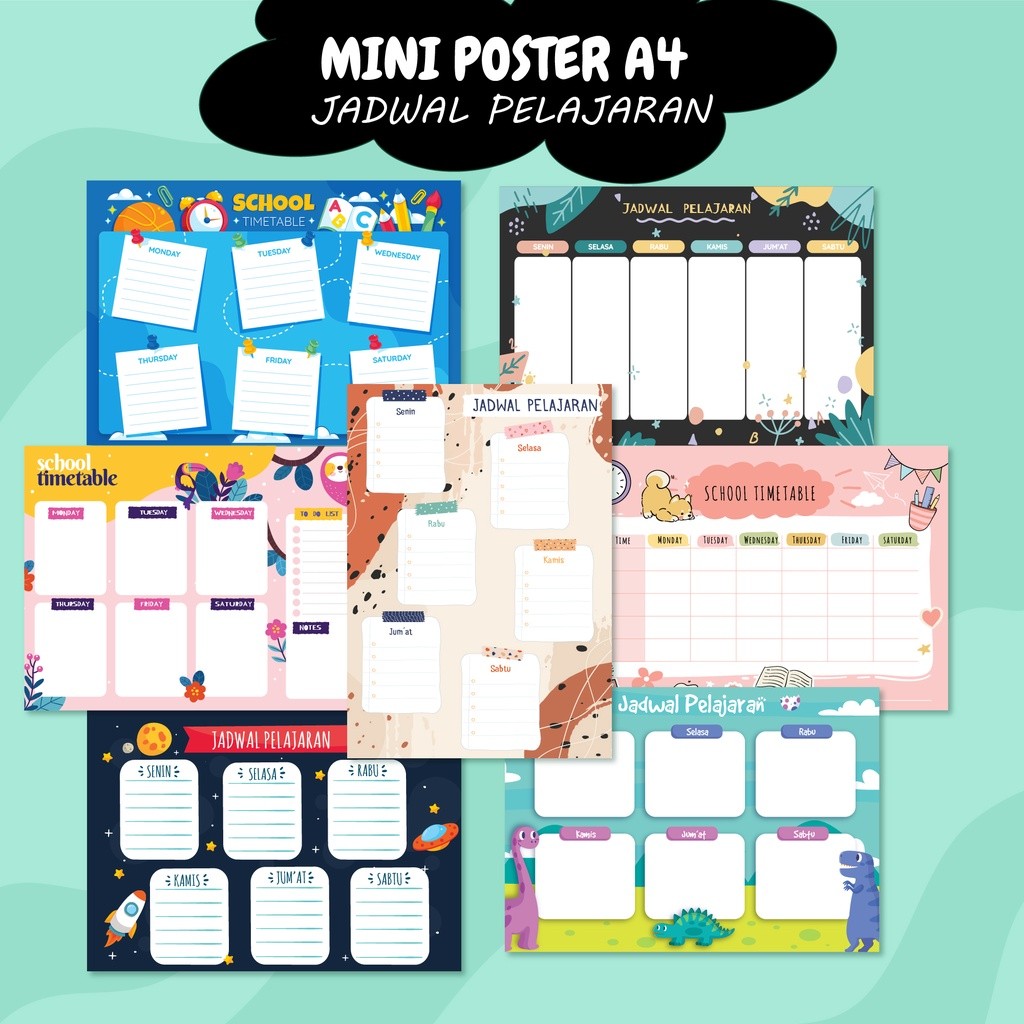 

Adaajaa Mini Poster Jadwal Pelajaran Sekolah Ukuran A4 IM114MURAH