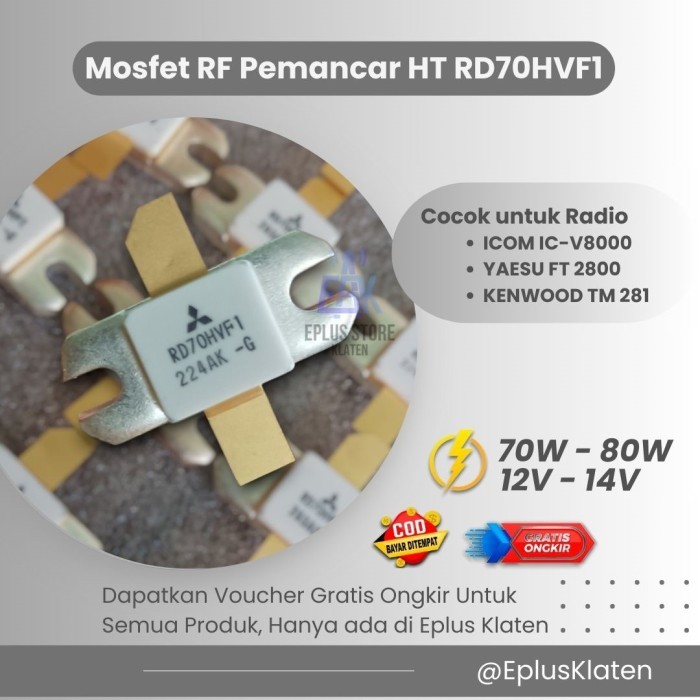 Mosfet RF Pemancar HT RD70HVF1 70-90 Watt Mitsubishi NEW