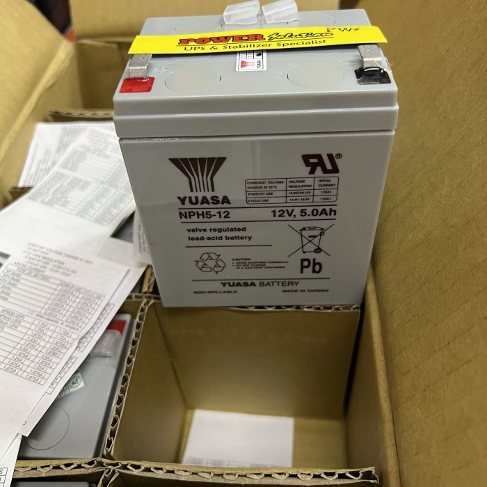 Ready Aki Baterai Kering Yuasa 12V 5Ah Yuasa Battery NPH5-12 12V 5Ah )