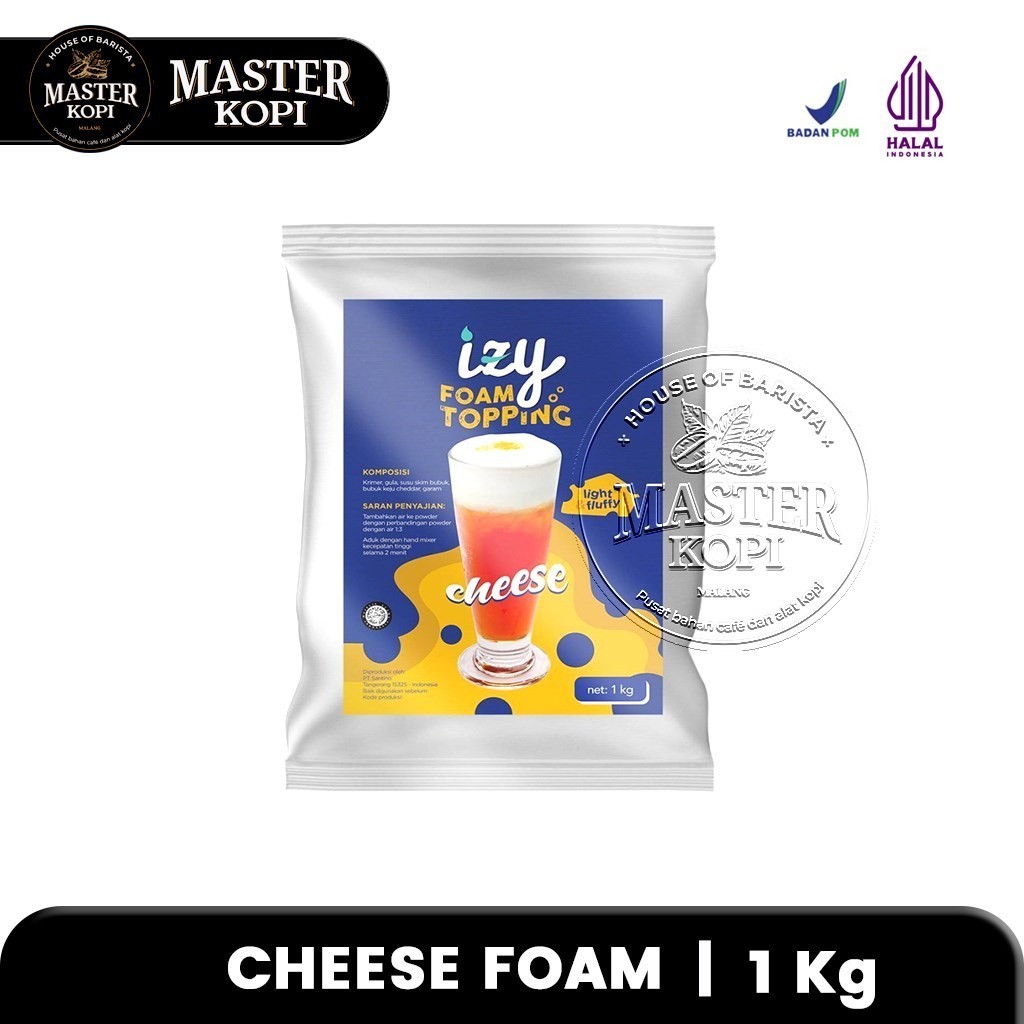 

Cheese Foam Powder Izy 1kg Powder Bubuk Premix Foam Keju Topping Minuman