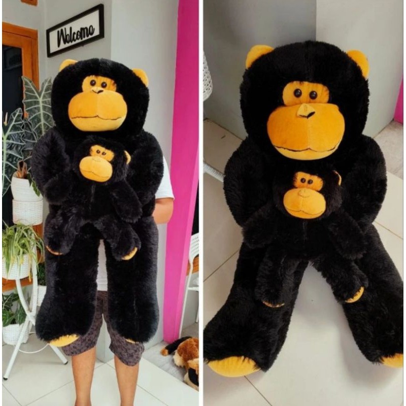 Boneka jumbo boneka monyet jumbo beranak.