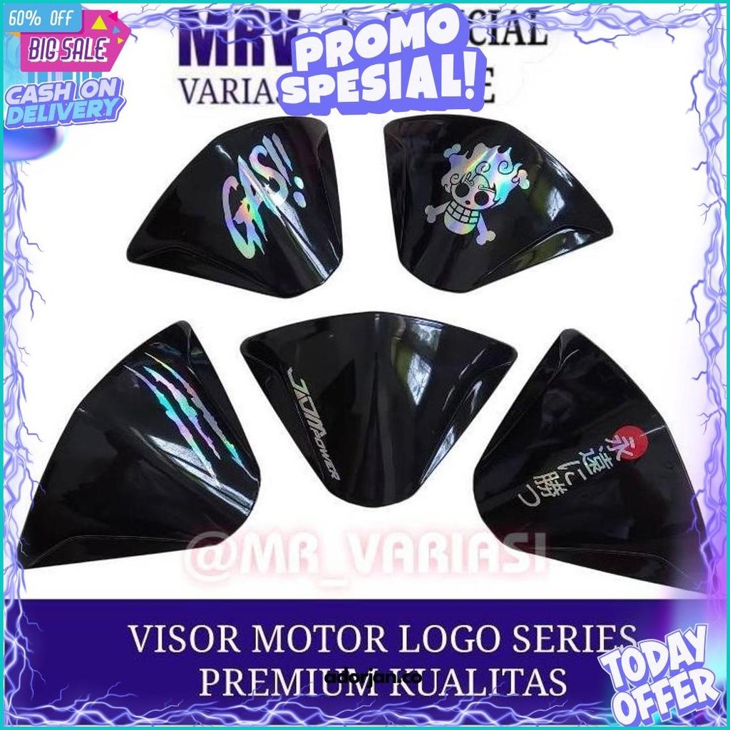Visor Beat Fi Esp Logo Series Visor Variasi Beat Esp 2014-2015 Windshield Beat Kaca Depan Beat Fi Ak