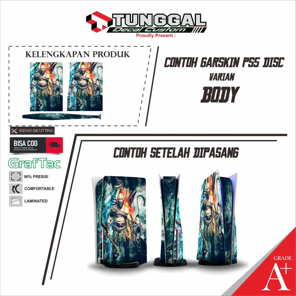 

*Fullbody* Stiker Ps5 Disc Digital Luffy Gear 5 One Piece Dari Kalian Garskin Case/Stiker Premium Custom COD