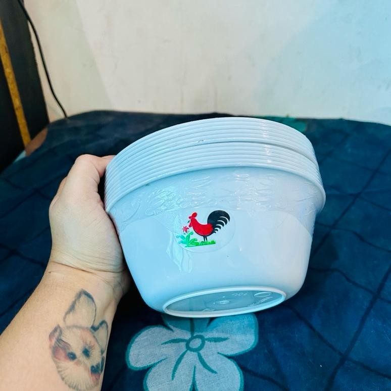 Mangkok Ayam Jago Plastik 1 Lusin