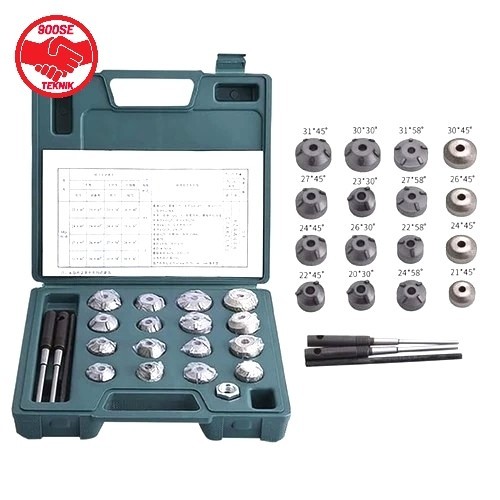 Alat Skir Klep Valve Seat Cutter Klep Motor Seting Klep 16pcs